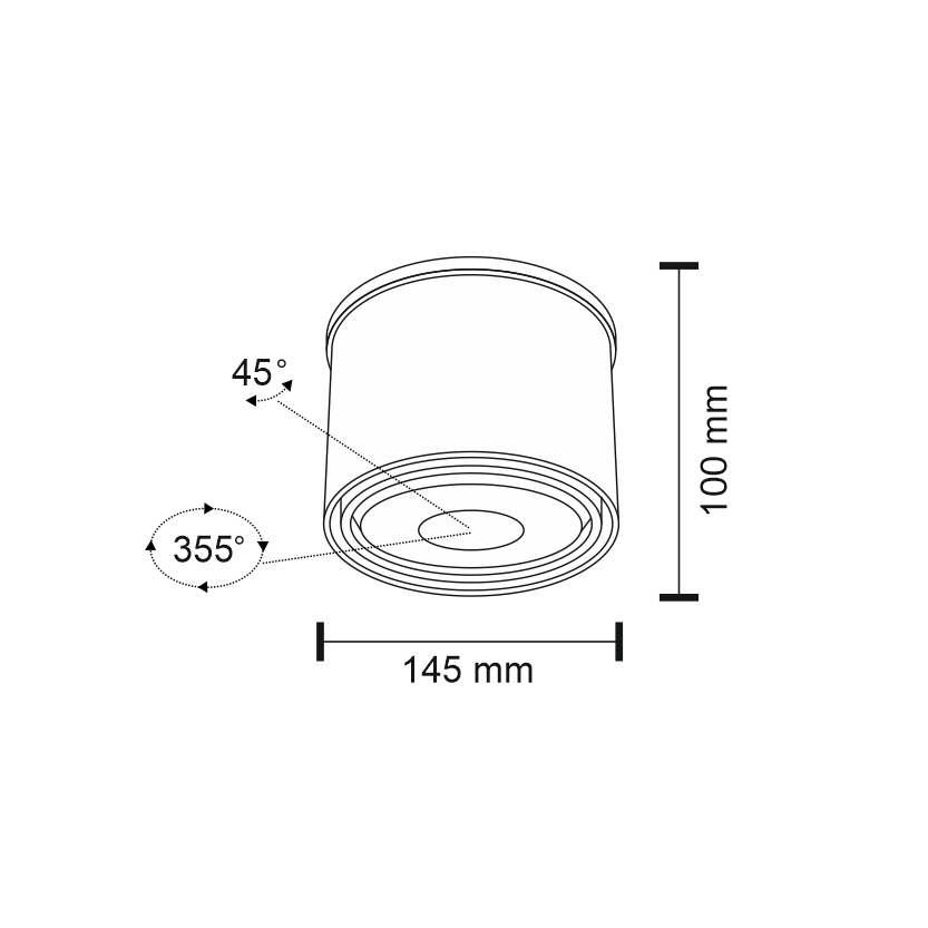 Lampa sufitowa nowoczesna Antigo MIKI – biała, 1 × GX53 – 7018 - obrazek 2