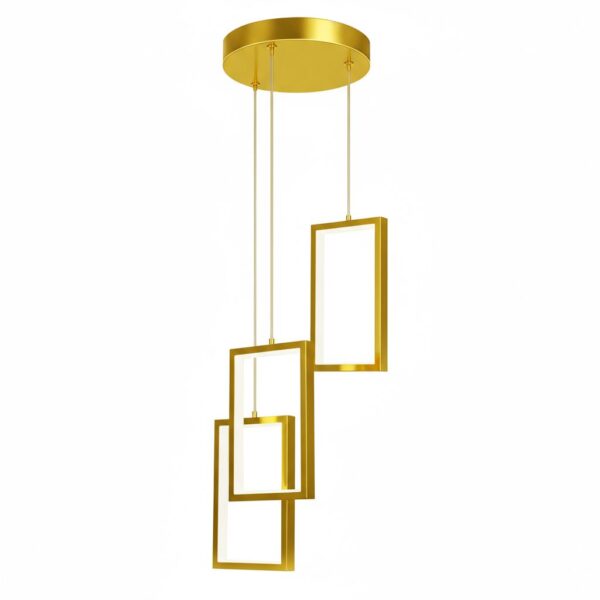 LAMPA SUFITOWA WISZĄCA LED LHJ088-3CP ZŁOTA