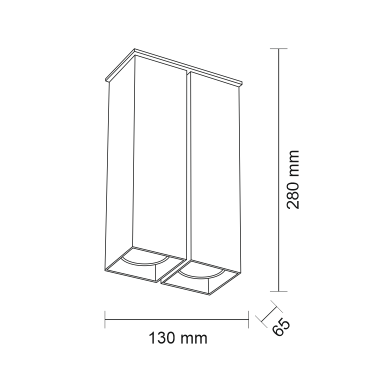 Lampa sufitowa nowoczesna Antigo TODA – biała, 2 × GU10 – 7005 - obrazek 2