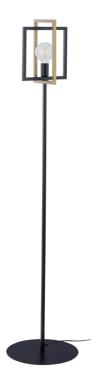Lampa podłogowa industrialna EDEN lampa czarny/złoty, 1 × E27 – Sigma Lighting 50253