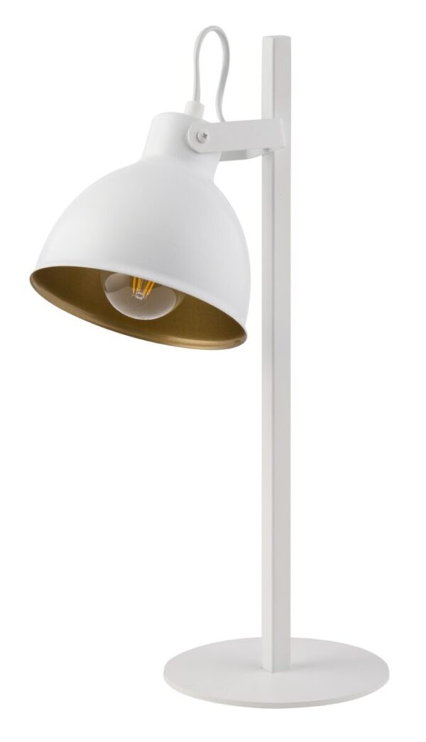 Lampa stołowa loftowa MARS biały/złoty, 1 × E27 – Sigma Lighting 50265