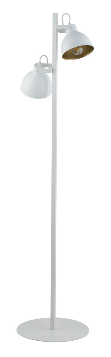 Lampa podłogowa loftowa MARS biały/złoty, 2 × E27 – Sigma Lighting 50267