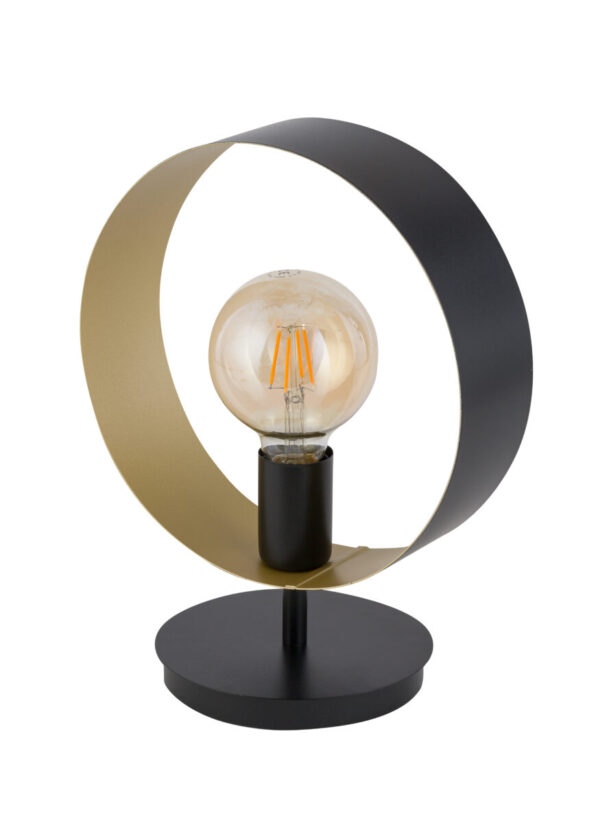 Lampa stołowa nowoczesna HAPPY czarny/złoty, 1 × E27 – Sigma Lighting 50278