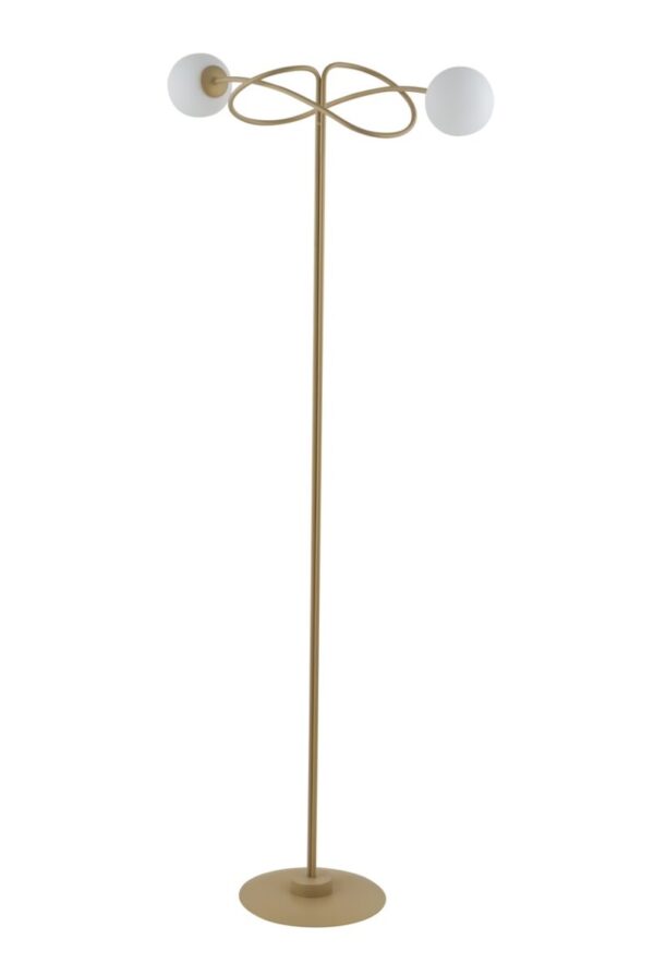 Lampa podłogowa w stylu modern classic VELVET podłogowa złoty beż, 2 × G9 – Sigma Lighting 50304