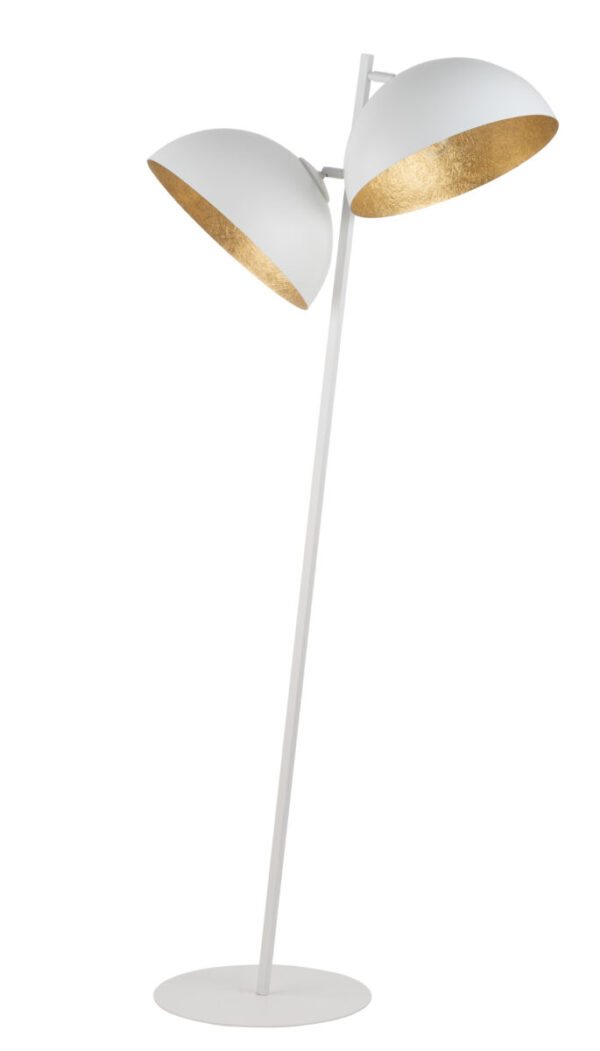 Lampa podłogowa w stylu glamour SFERA biały/złoty, 2 × E27 – Sigma Lighting 50335