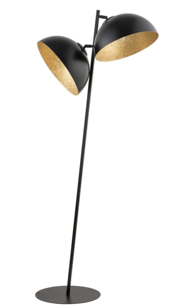 Lampa podłogowa w stylu glamour SFERA czarny/złoty, 2 × E27 – Sigma Lighting 50337