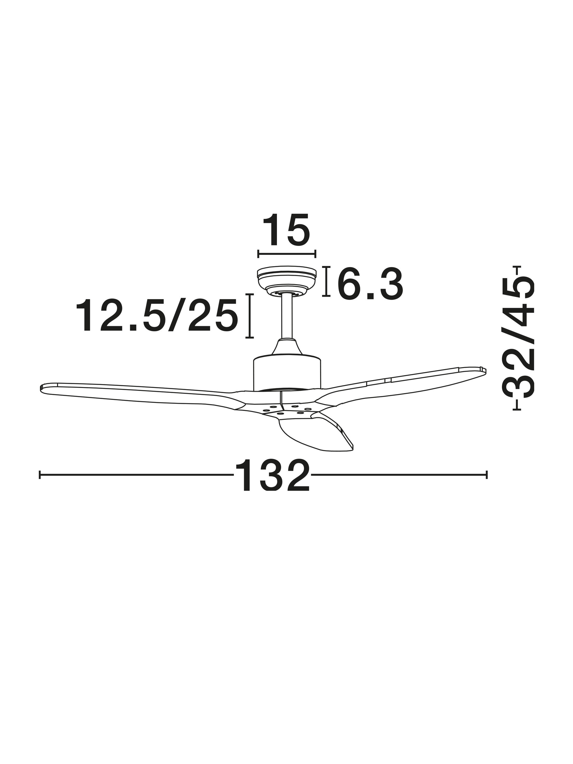 Wentylator sufitowy nowoczesny Luces Exclusivas ABRAHAM, czarno-brązowy, Ø 132 cm – LE43740 - obrazek 6