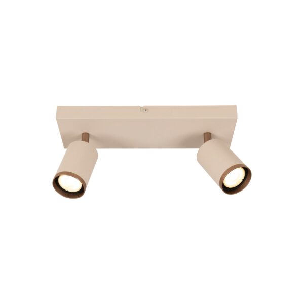 Spot sufitowy nowoczesny Lucide REGINA — taupe, 2×GU10 — 53914/02/41