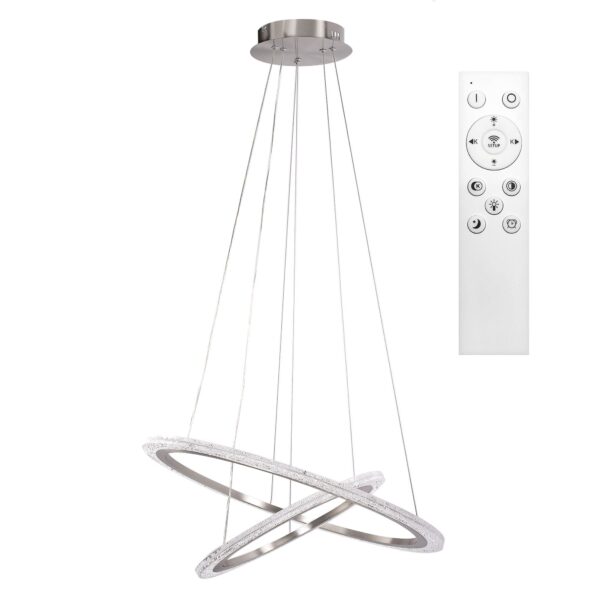 LAMPA SUFITOWA WISZĄCA LED LHJ045-CP2 NIKIEL SZCZOTKOWANY