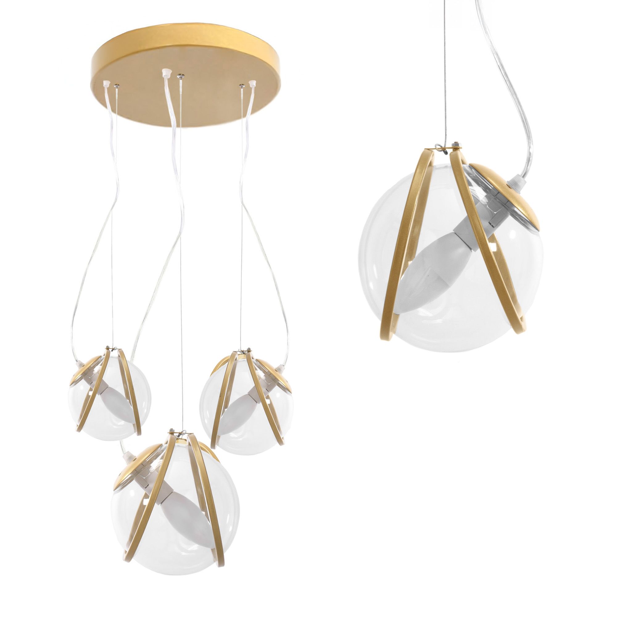 Lampa wisząca APP1091-3CP Złota