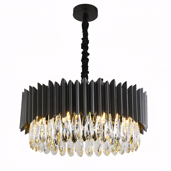 Lampa sufitowa wisząca APP1657-8CP Czarna