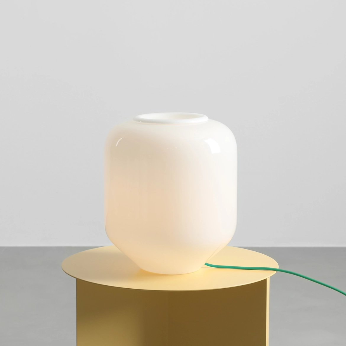 Lampa stołowa minimalistyczna Aldex FLASK L 8500B32_L biała / szałwiowa 1×E27 - obrazek 2