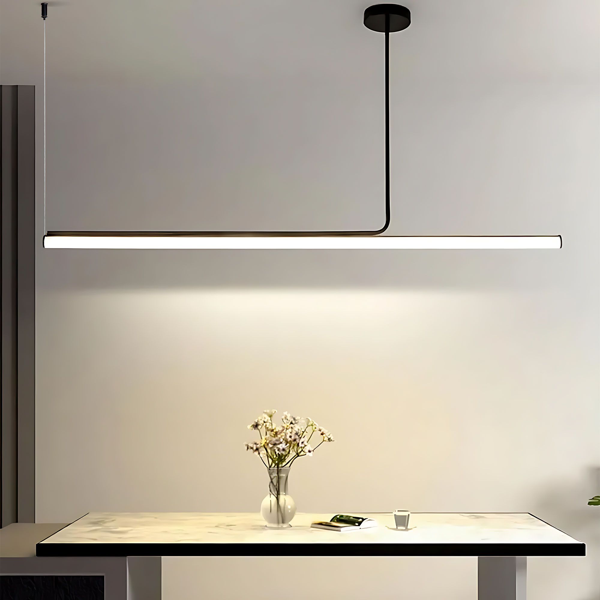 LAMPA SUFITOWA WISZĄCA LED APP1660-CP Black 140cm - obrazek 4