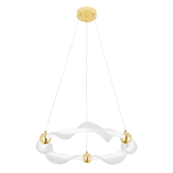 LAMPA WISZĄCA LED G010-CP BIAŁY/ZŁOTY