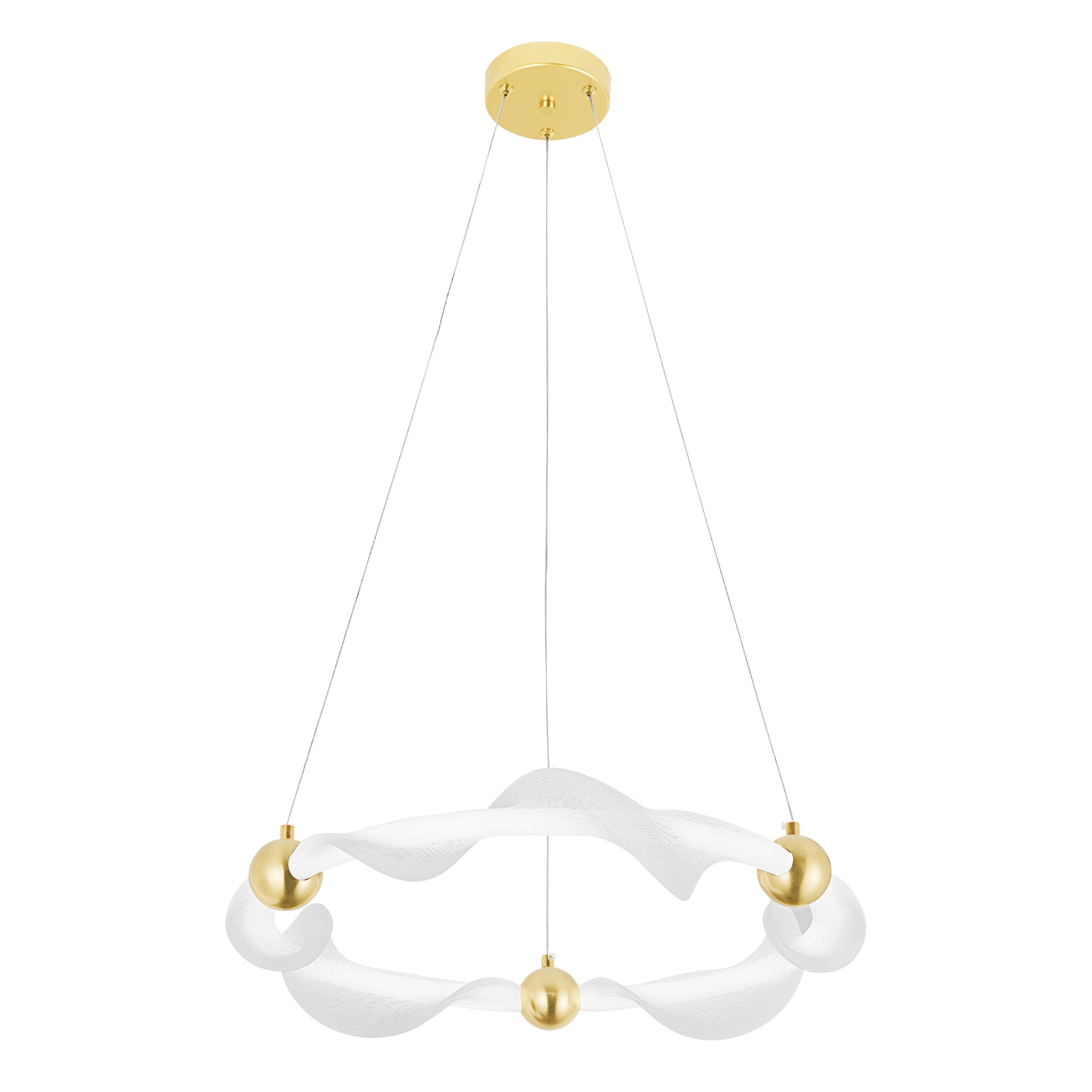 LAMPA WISZĄCA LED G010-CP BIAŁY/ZŁOTY