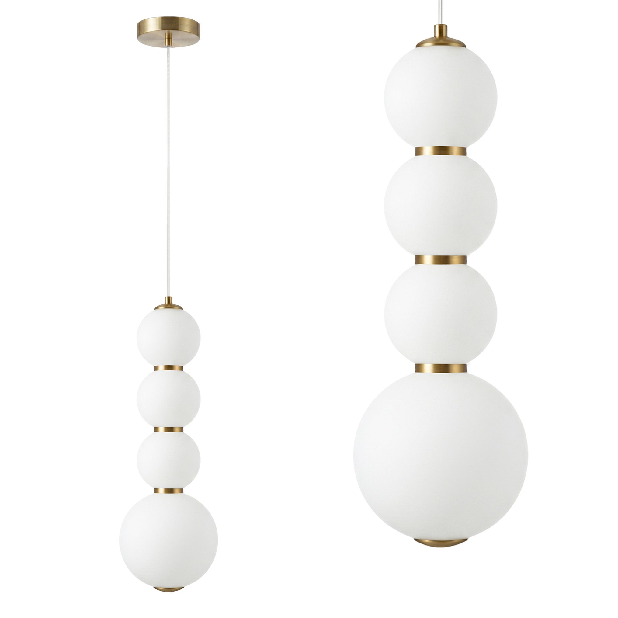 Lampa sufitowa wisząca LED LHJ114-4CP złota szczotkowana