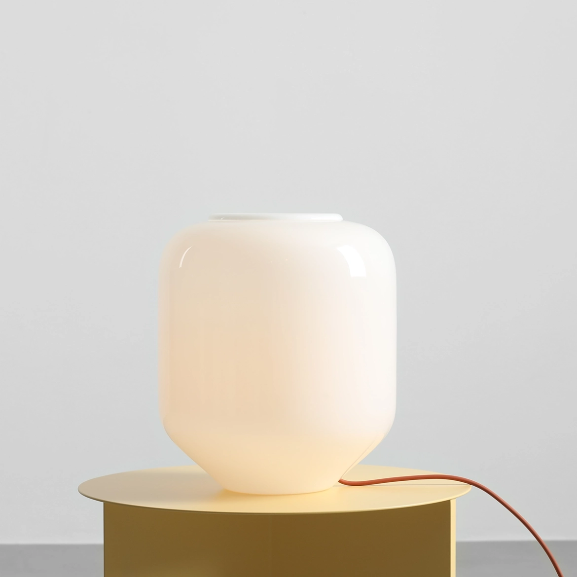 Lampa stołowa minimalistyczna Aldex FLASK L 8500B24_L biała / ceglana 1×E27 - obrazek 2