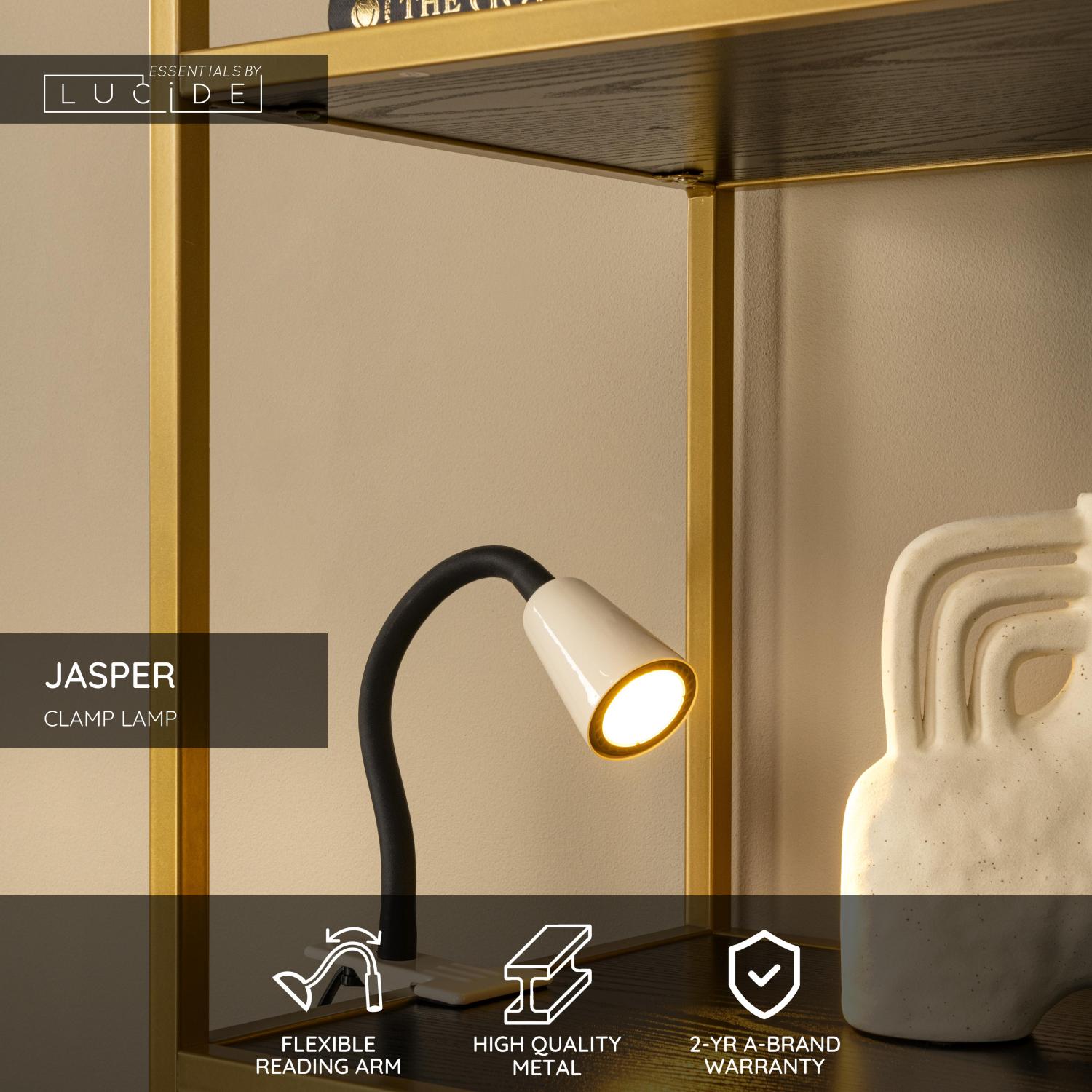 Lampa zaciskowa nowoczesna Lucide JASPER — kremowa, GU10 — 65206/11/38 - obrazek 3