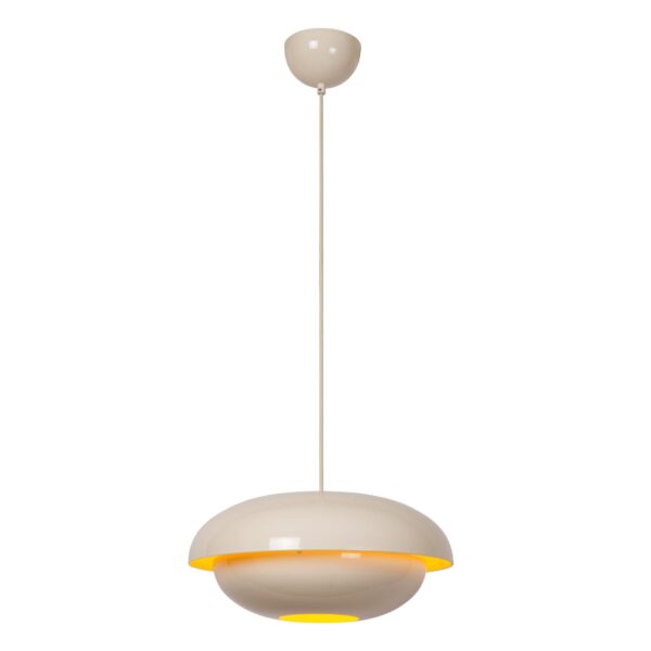Lampa wisząca rustykalna Lucide YOUNES — kremowa, E27, Ø 40 cm — 65404/40/38