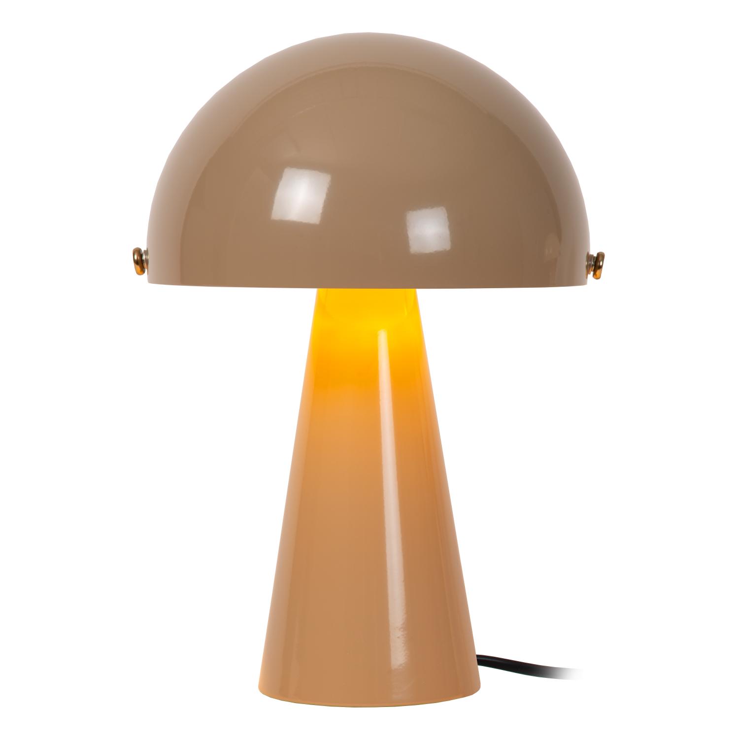 Lampa stołowa rustykalna Lucide BARONE — taupe, E27, Ø 23 cm — 65502/33/41 - obrazek 3