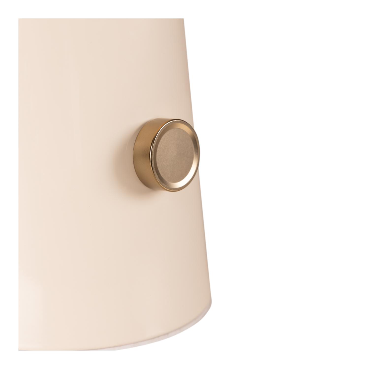 Lampa stołowa rustykalna Lucide BARONE — kremowa, E27, Ø 38 cm — 65502/52/38 - obrazek 3