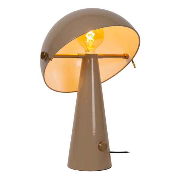 Lampa stołowa rustykalna Lucide BARONE — taupe, E27, Ø 38 cm — 65502/52/41
