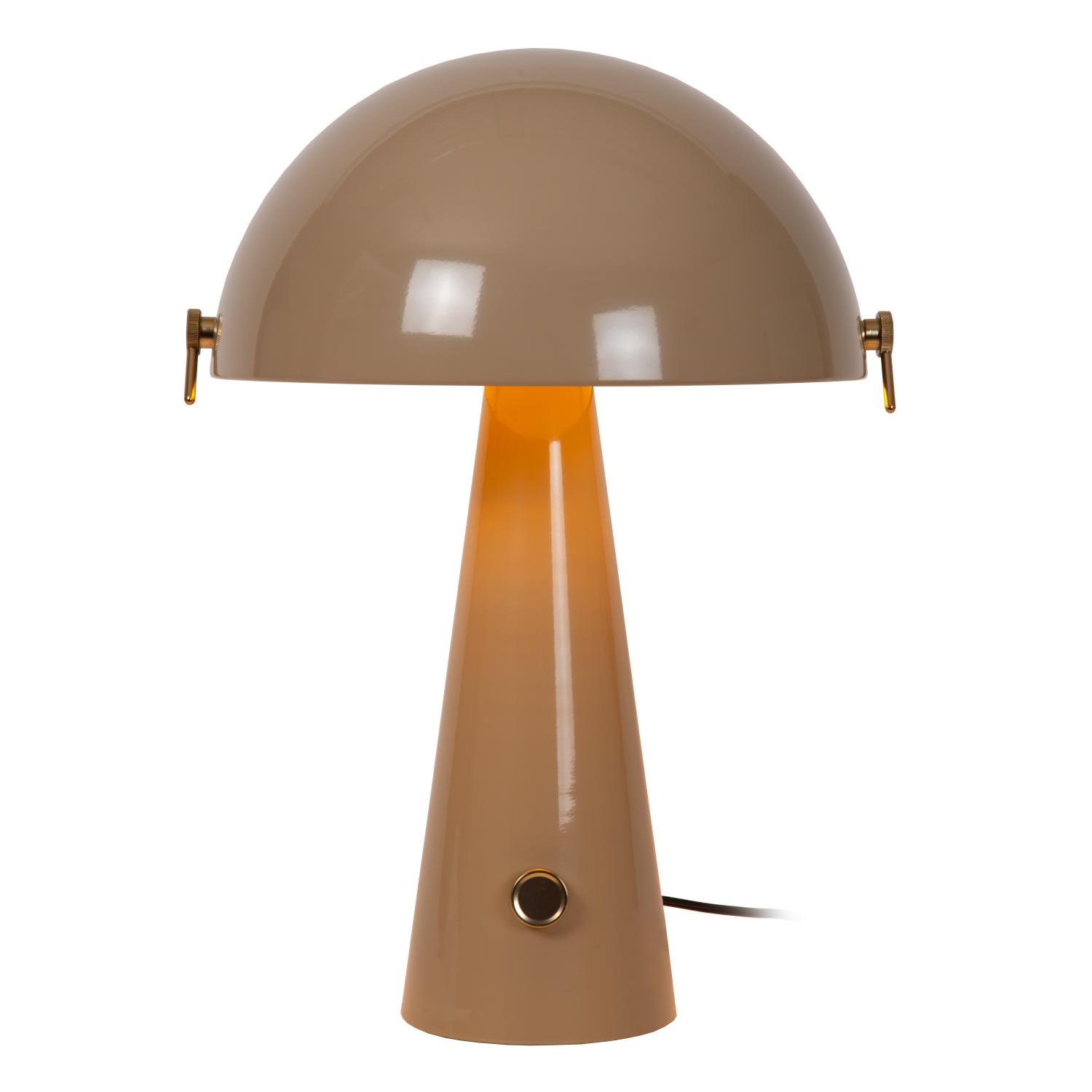 Lampa stołowa rustykalna Lucide BARONE — taupe, E27, Ø 38 cm — 65502/52/41 - obrazek 5