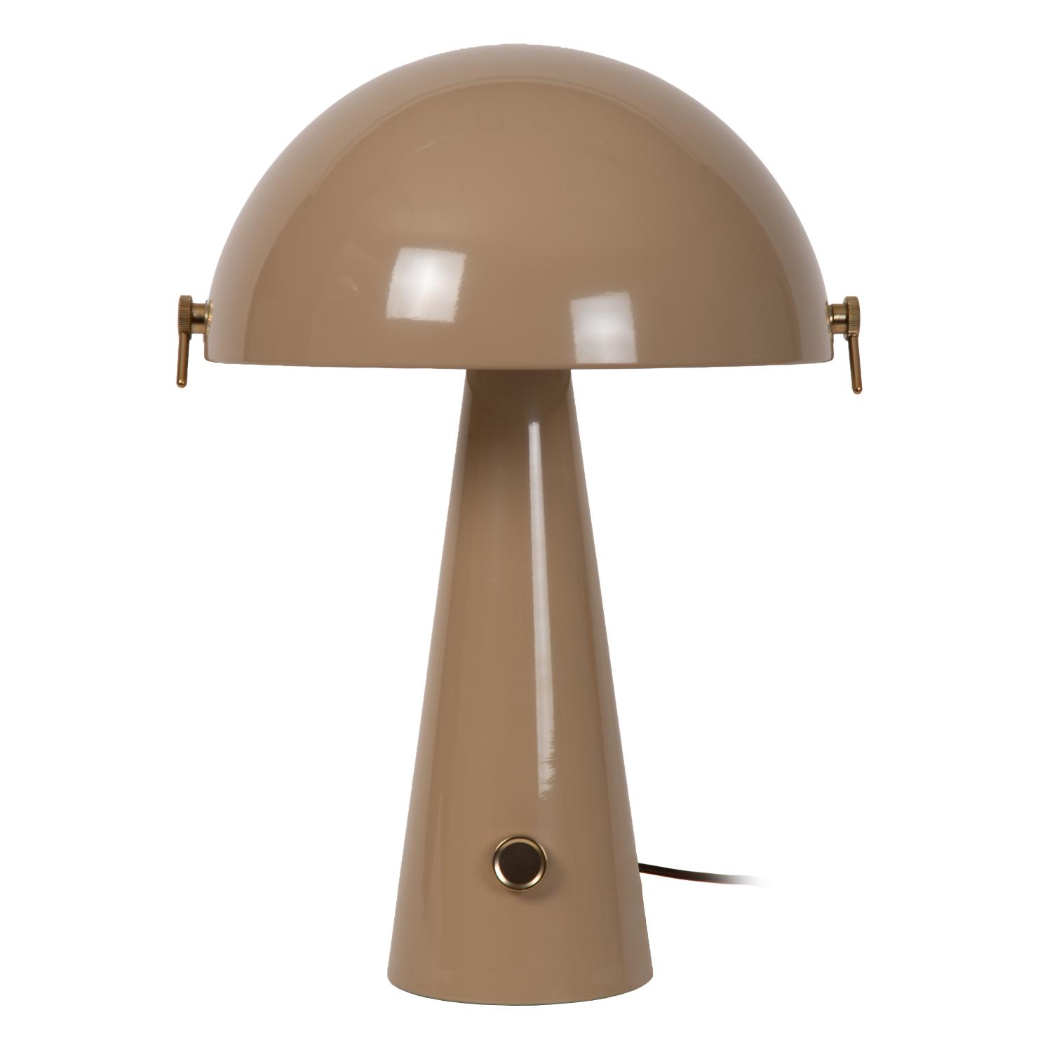 Lampa stołowa rustykalna Lucide BARONE — taupe, E27, Ø 38 cm — 65502/52/41 - obrazek 2