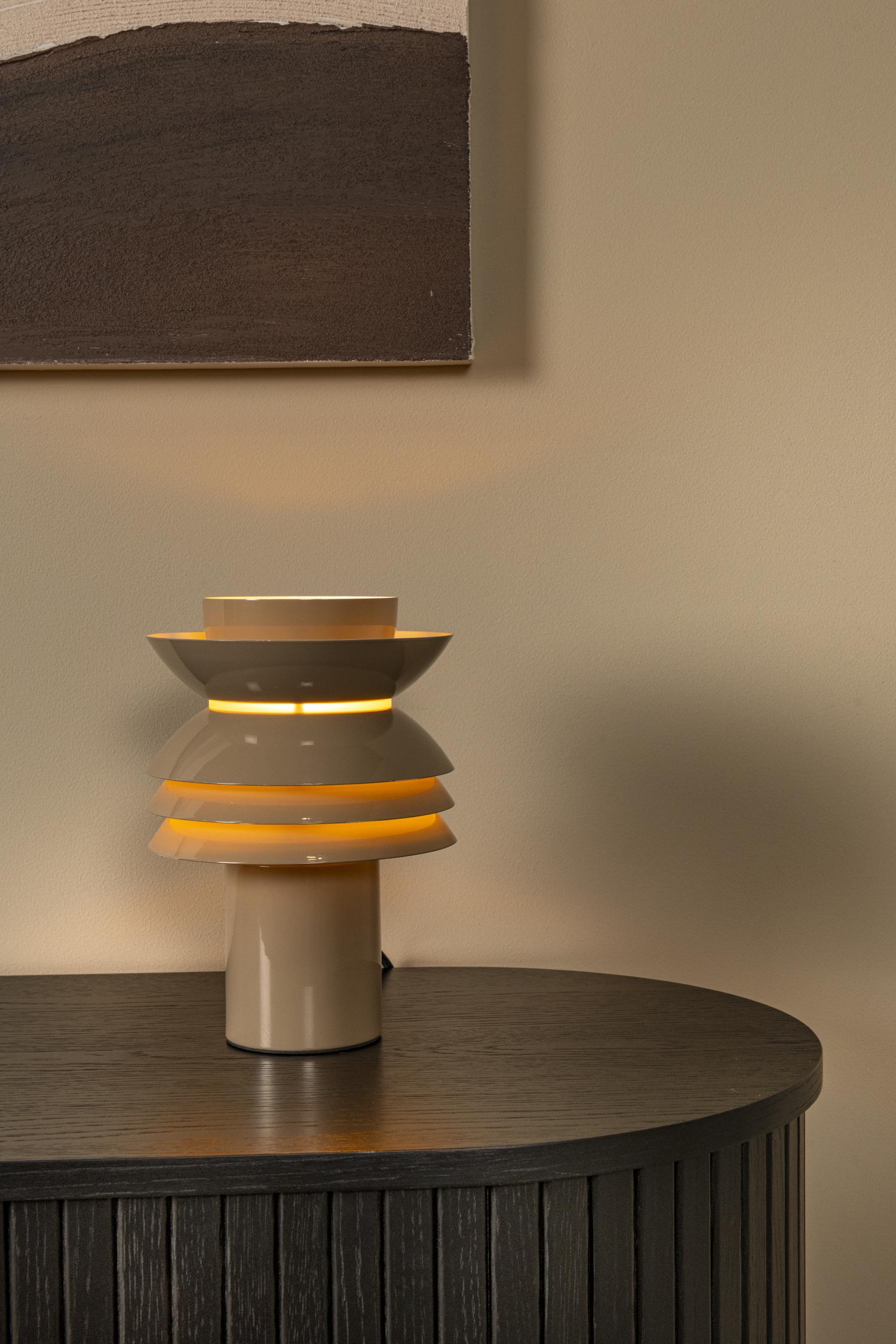 Lampa stołowa rustykalna Lucide YINDRA — taupe, E27, Ø 17.5 cm — 65503/01/41 - obrazek 4