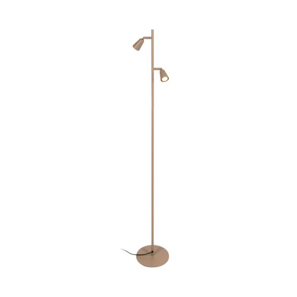 Lampa podłogowa nowoczesna Lucide TIANA — taupe, 2×GU10 — 65701/02/41