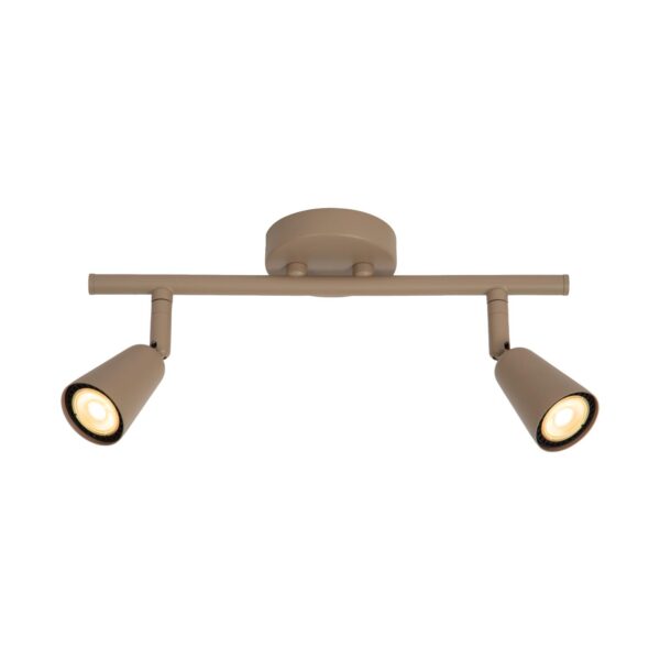 Kinkiet nowoczesny Lucide TIANA — taupe, 2×GU10 — 65901/02/41