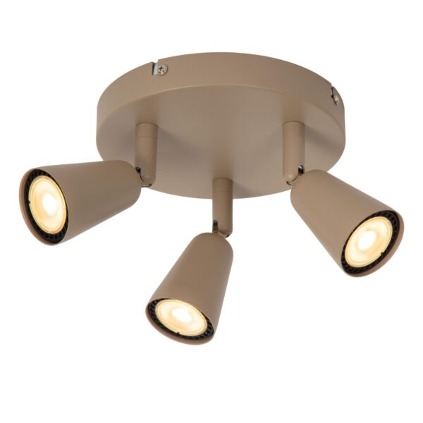 Spot sufitowy nowoczesny Lucide TIANA — taupe, 3×GU10 — 65901/13/41
