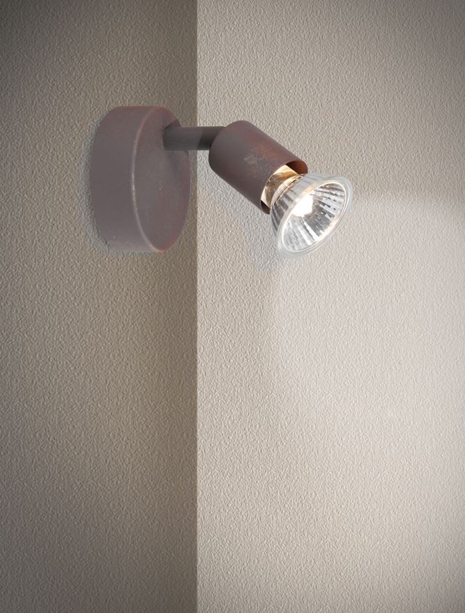 Reflektor sufitowy minimalistyczny Luces Exclusivas MIRAMAR, rdzawy, 1 × GU10, Ø 8 cm – LE42494