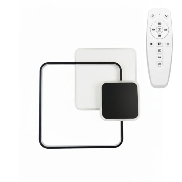 Lampa sufitowa APP1712-C plafon LED Czarna + pilot