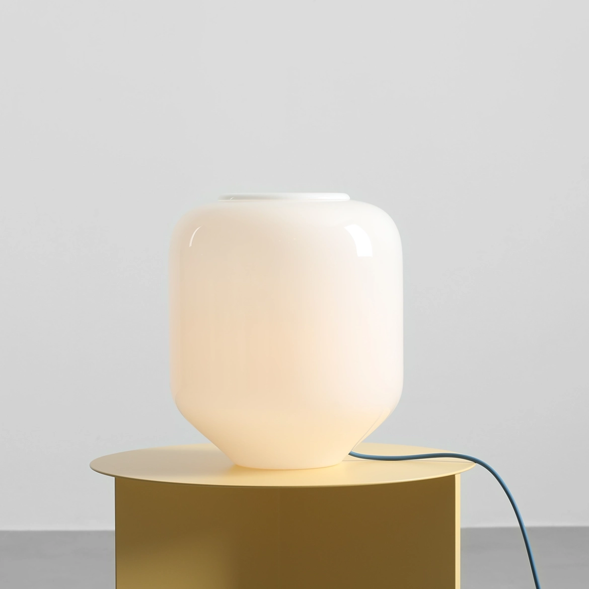 Lampa stołowa minimalistyczna Aldex FLASK L 8500B31_L biała / szafirowa 1×E27 - obrazek 2
