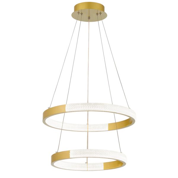 LAMPA SUFITOWA WISZĄCA KRYSZTAŁOWA LED LHJ044-CP2 ZŁOTA