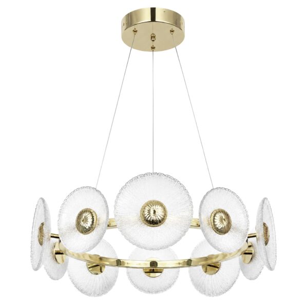 LAMPA SUFITOWA WISZĄCA SWE071-CP 60cm ZŁOTA