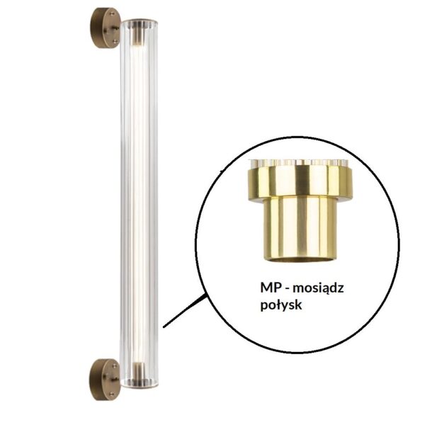 Kinkiet glamour Antigo MEREZI K – mosiądz, mosiądz połysk, LED 30 W, 3000 K – 4051- MP