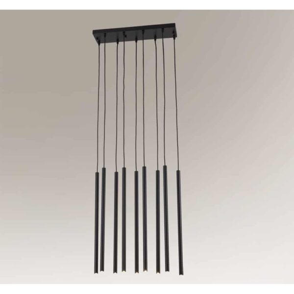 Lampa wisząca nowoczesna Antigo KOSAME – czarna, 9 × G9 – 7852