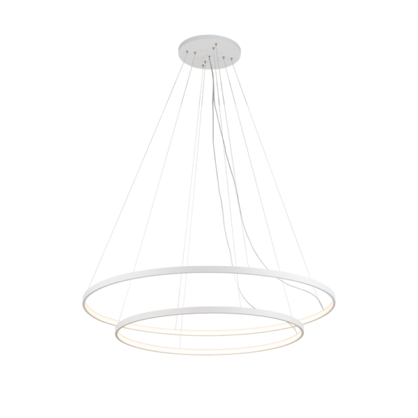 Lampa wisząca nowoczesna Antigo AGARI MULTI 117 / 87 cm – biała, 2 obiegi – 5442