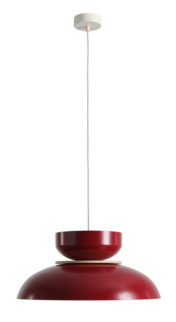 Lampa wisząca nowoczesna Aldex ALDO LIGHT 1152G15_15_J bordowa 1×E27
