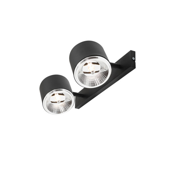 Kinkiet minimalistyczny Aldex BOT 2 1047D czarny 2×GU10