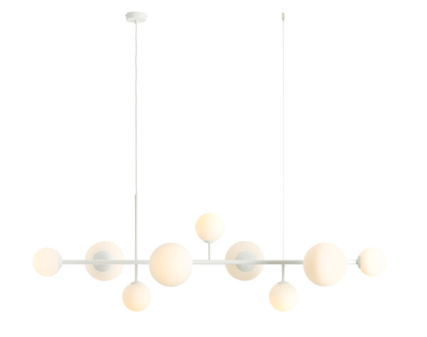 Lampa wisząca nowoczesna Aldex DIONE 9 1092N biała 5×E14 + 4×E27