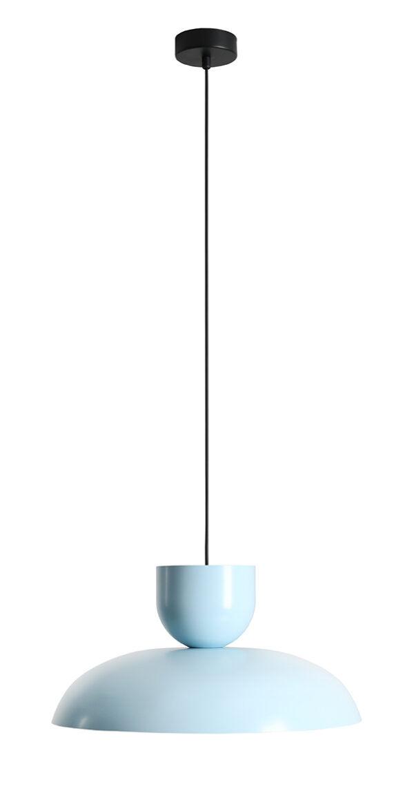 Lampa wisząca nowoczesna Aldex ELLA DARK 1144G29_29_C jasnoniebieska 1×E27