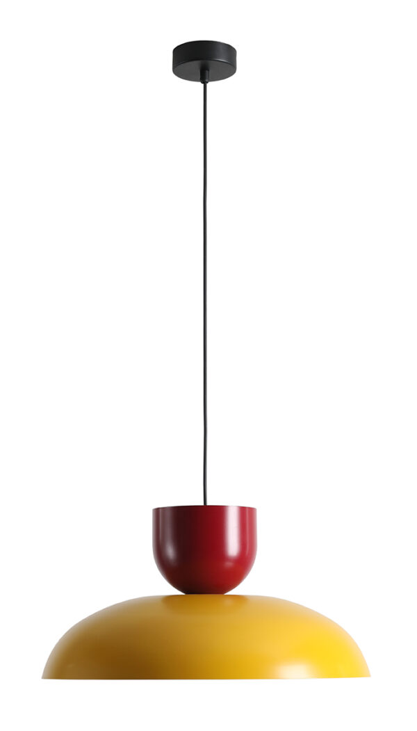 Lampa wisząca nowoczesna Aldex ELLA DARK 1144G14_15_C musztardowa / bordowa 1×E27