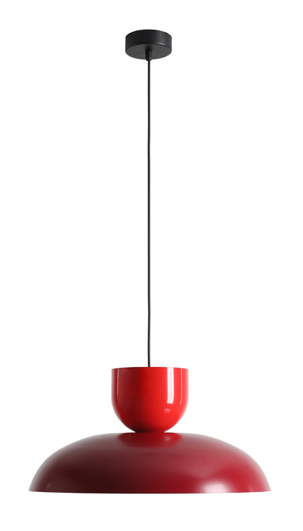 Lampa wisząca nowoczesna Aldex ELLA DARK 1144G15_19_C bordowa / czerwona 1×E27