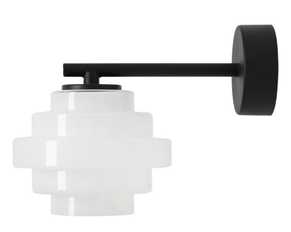 Kinkiet w stylu mid-century modern Aldex FILO 9002C1 czarny / mlecznobiały 1×G9