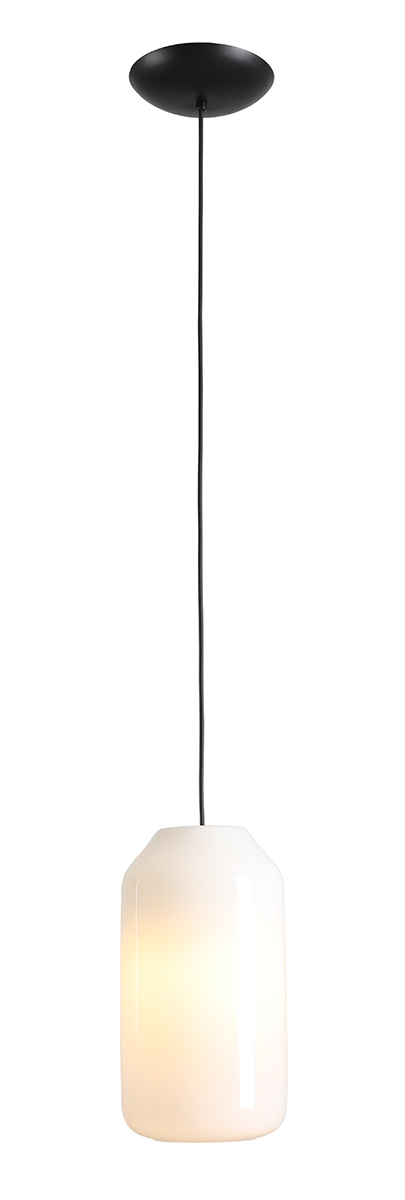 Lampa wisząca minimalistyczna Aldex FLASK M 8500G1_M biała / czarna 1×E27