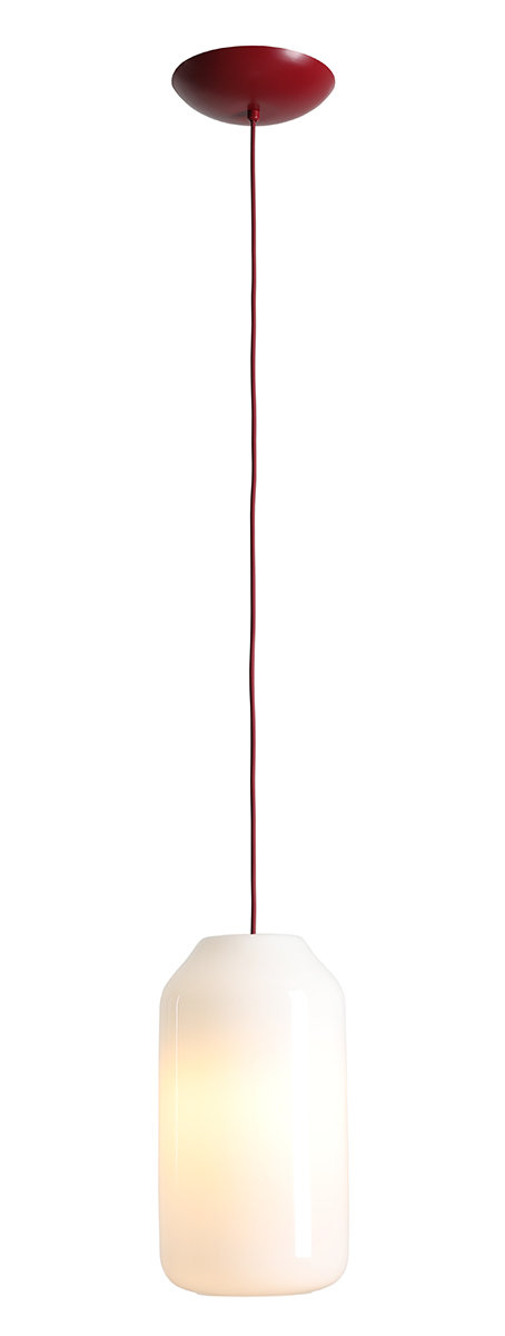 Lampa wisząca minimalistyczna Aldex FLASK M 8500G15_M biała / bordowa 1×E27