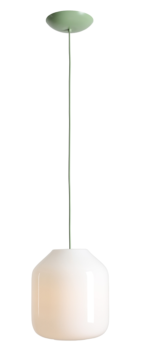 Lampa wisząca minimalistyczna Aldex FLASK L 8500G32_L biała / szałwiowa 1×E27